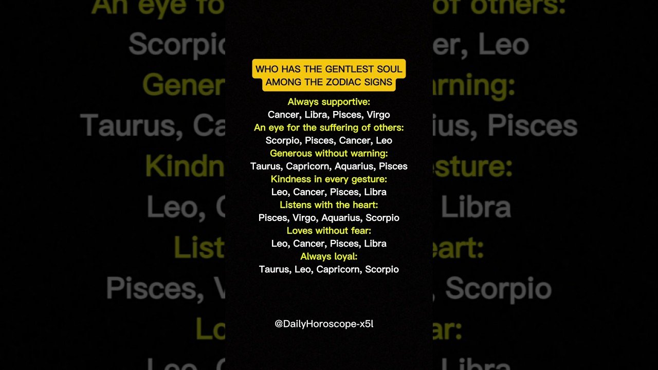 No momento, você está visualizando The Gentlest Souls of the Zodiac #zodiac #zodiacsigns #astrology #horoscope #tarot