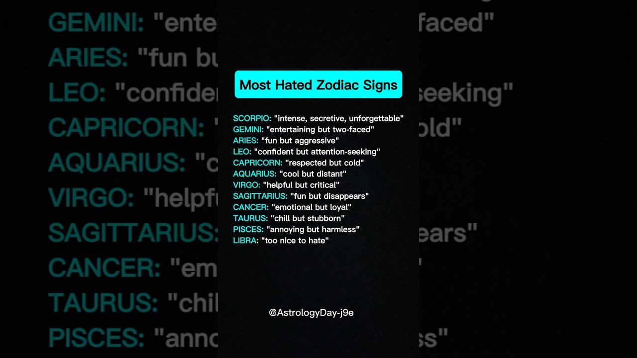 No momento, você está visualizando The Most Hated Zodiac Sign #zodiac #zodiacsigns #astrology #horoscope #tarot