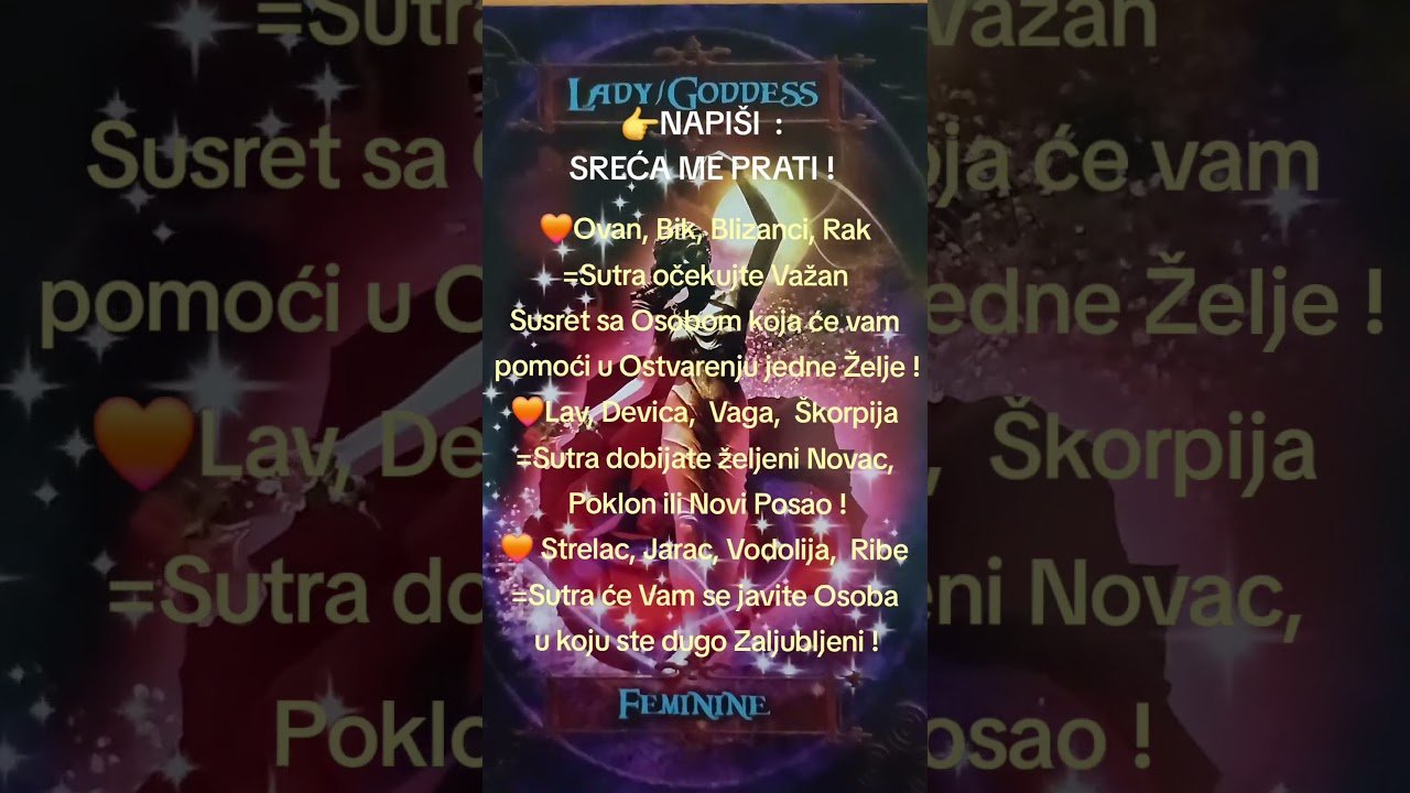 Leia mais sobre o artigo BLIC TAROT PORUKA ZA SVE ZNAKE I PODZNAKE HOROSKOPA ASTRO LJUBAV VIRAL