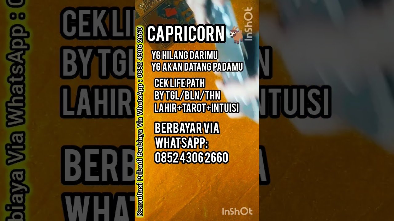 No momento, você está visualizando Capricorn 🐐 ada yg hilang ada yg datang #hokitarotcahaya #shorts #fyp #tarot