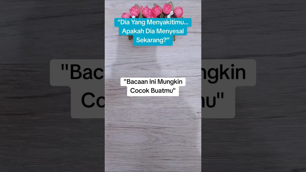 No momento, você está visualizando “Dia Yang Menyakitimu… Apakah Dia Menyesal Sekarang?”#tarot#tarotreading #viralvideo #viral #shorts