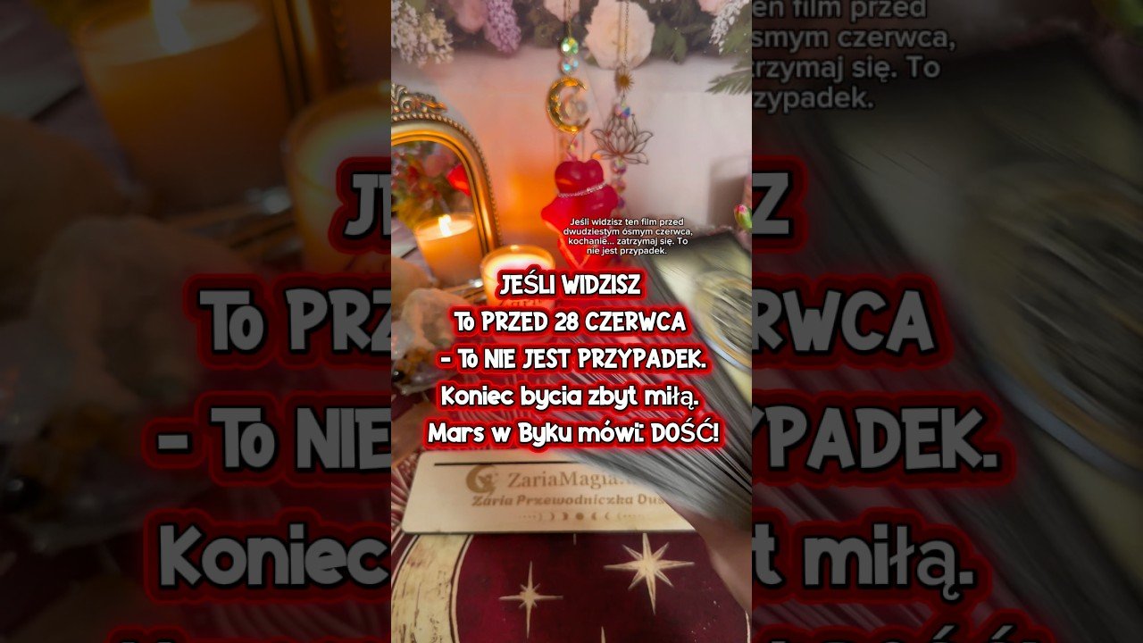 No momento, você está visualizando Jeśli widzisz to przed 28 czerwca to nie jest przypadek. #tarot #zaria #przewodniczkadusz #relacje