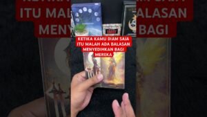 Leia mais sobre o artigo KETIKA KAMU DIAM SAJA ITU MALAH ADA BALASAN MENYEDIHKAN BAGI MEREKA #tarot #tarotreading