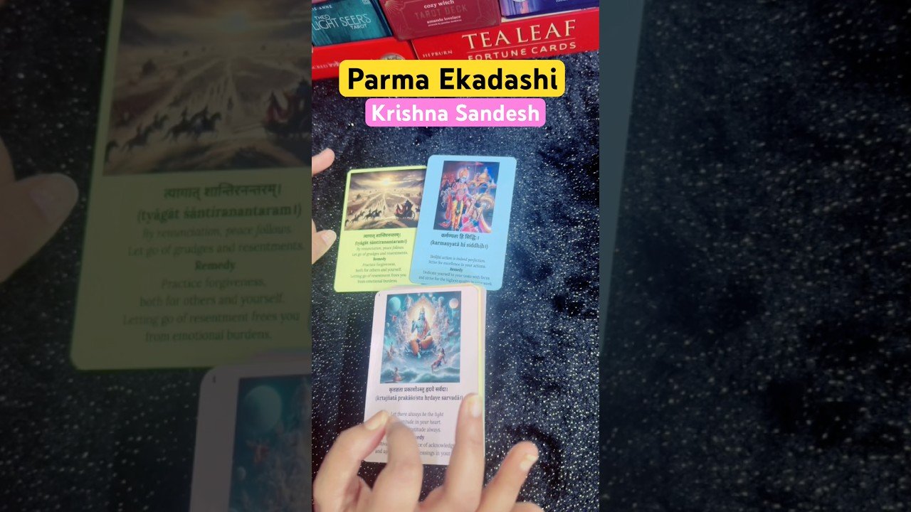 No momento, você está visualizando Krishna ka sandesh aapke liye/parma Ekadshi blessings for you/#love #tarot #tarotreading #krishna