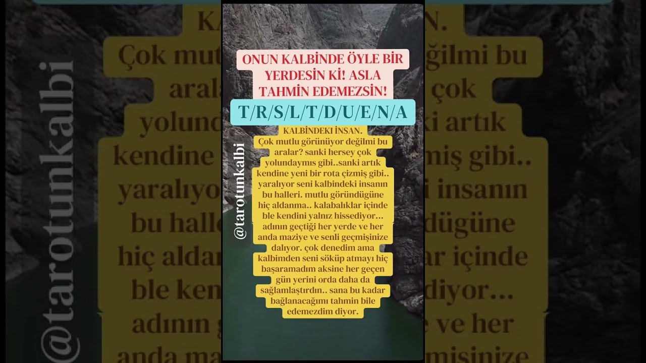 No momento, você está visualizando Onun kalbine öyle bir girmişsin ki#kesfet  #tarot #aklımdakikisi #uranyenastroloji #astroloji