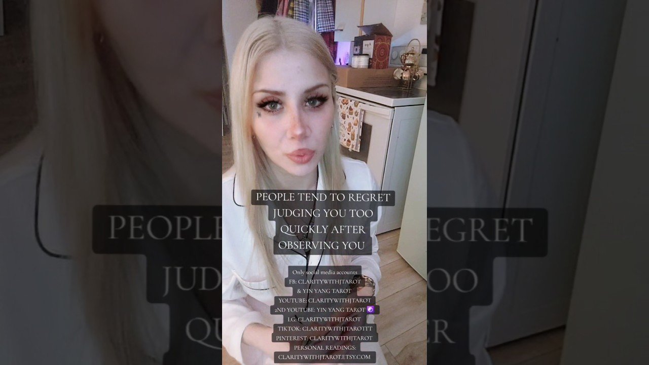 No momento, você está visualizando PEOPLE TEND TO REGRET JUDGING YOU TOO QUICKLY  #tarot #tarotreading #shorts