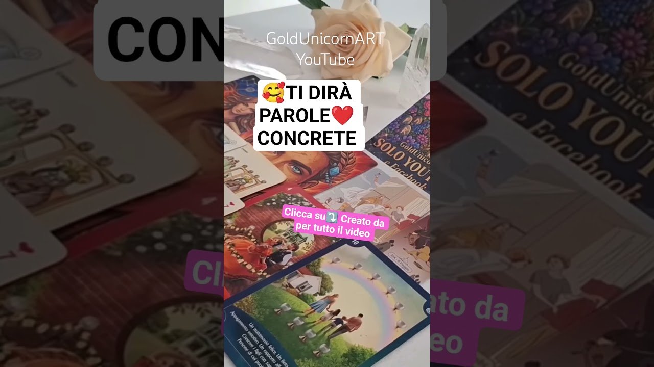 No momento, você está visualizando Qualcuno Ti Dirà Parole Concrete ❤️ #shorts #tarocchi #tarot #goldunicornart