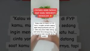 Leia mais sobre o artigo cintamu akan datang saat kamu berhenti mengejar #tarot #tarotreading #shorts