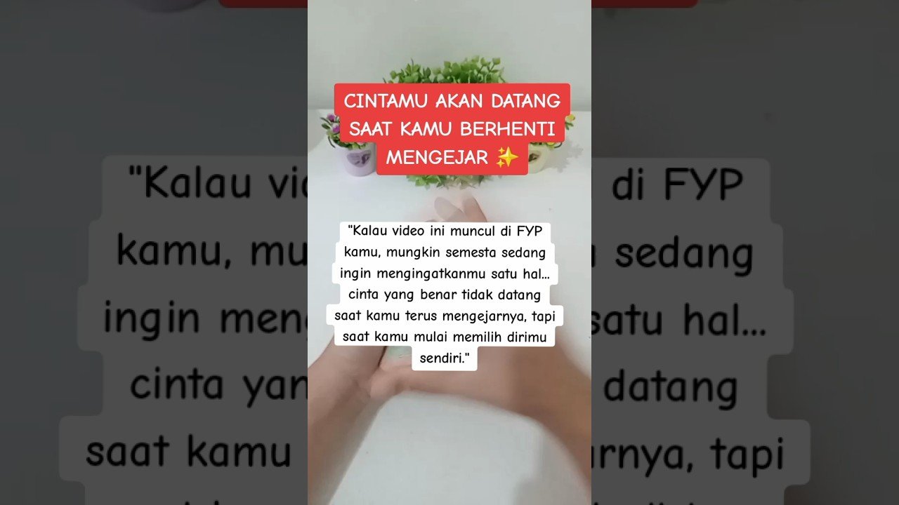 No momento, você está visualizando cintamu akan datang saat kamu berhenti mengejar #tarot #tarotreading #shorts