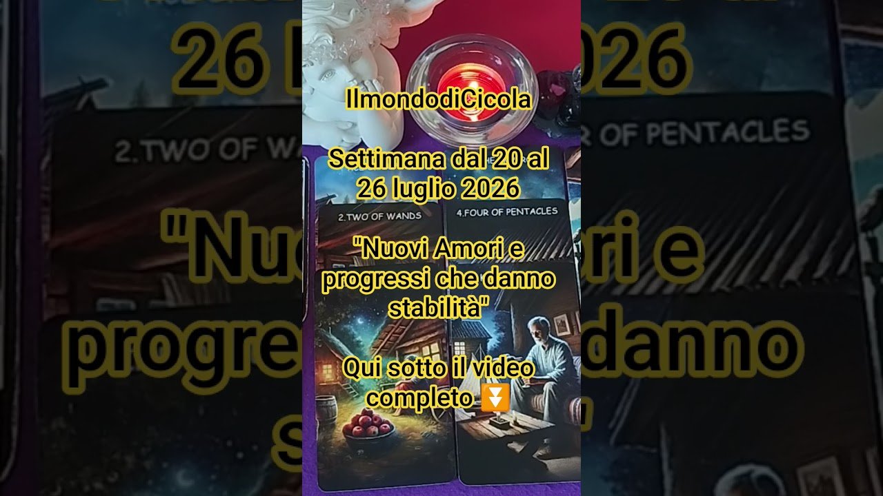 No momento, você está visualizando Energie della settimana dal 20 al 26 luglio 2026 #energiedellasettimana #tarot