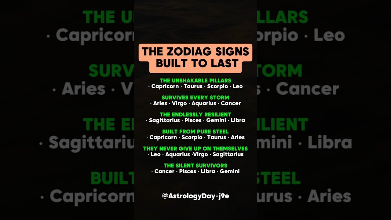 No momento, você está visualizando Zodiac Signs Built To Last #zodiac #zodiacsigns #astrology #horoscope #tarot