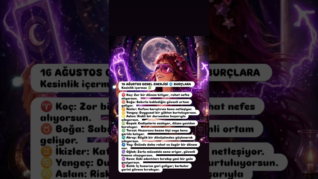 No momento, você está visualizando 16 AĞUSTOS GENEL ENERJİSİ burçlara kesinlik içermez#shortsvideo # #tarot #