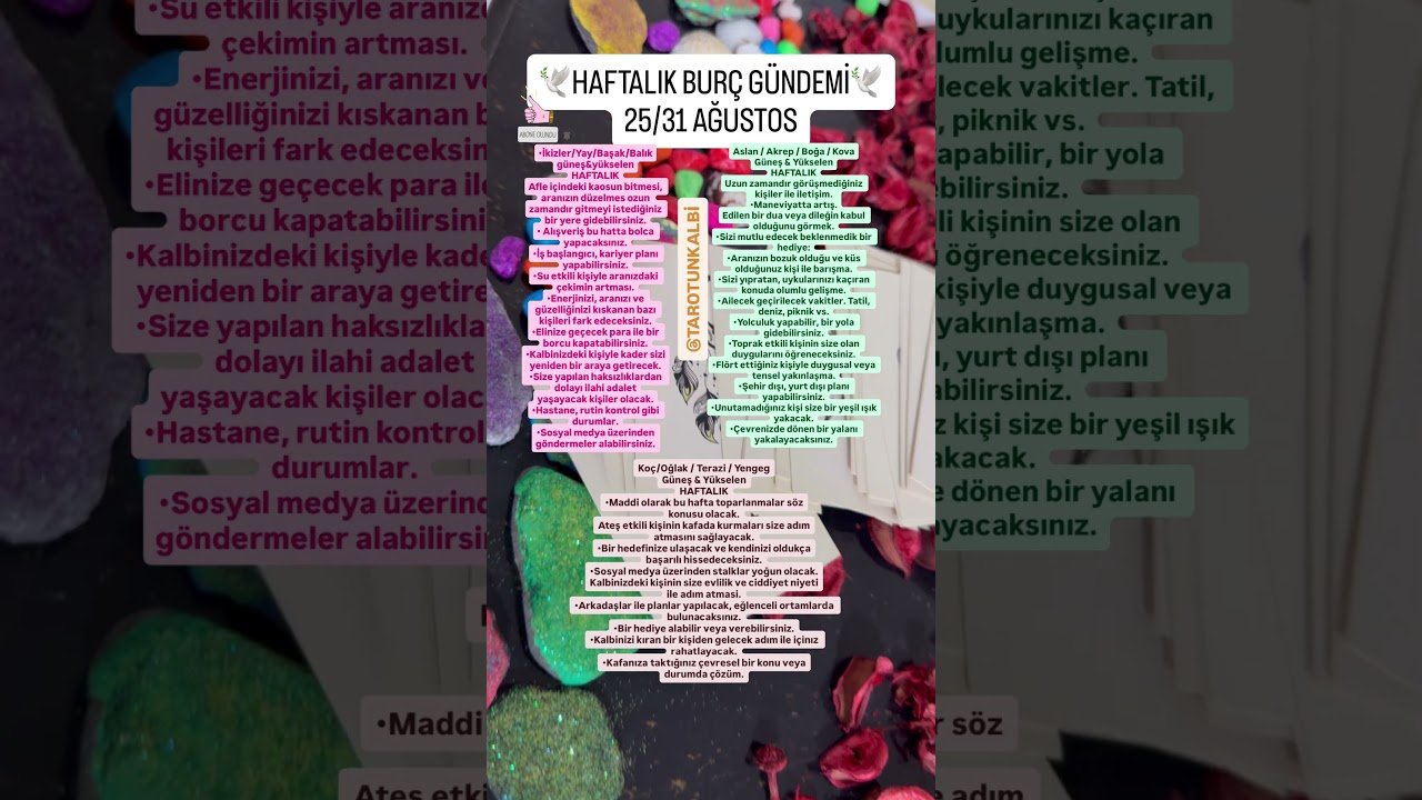 No momento, você está visualizando 25/31 AĞUSTOS BURÇLAR📌 #tarot #keşfetbeniöneçıkar #youtubeshorts #astroloji #açılımbaşladı