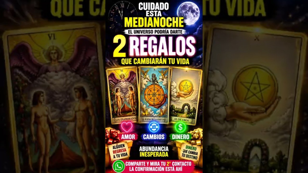 No momento, você está visualizando A Medianoche Llegan 2 Regalos Que Cambiarán Tu Vida ✨ #Tarot #amor