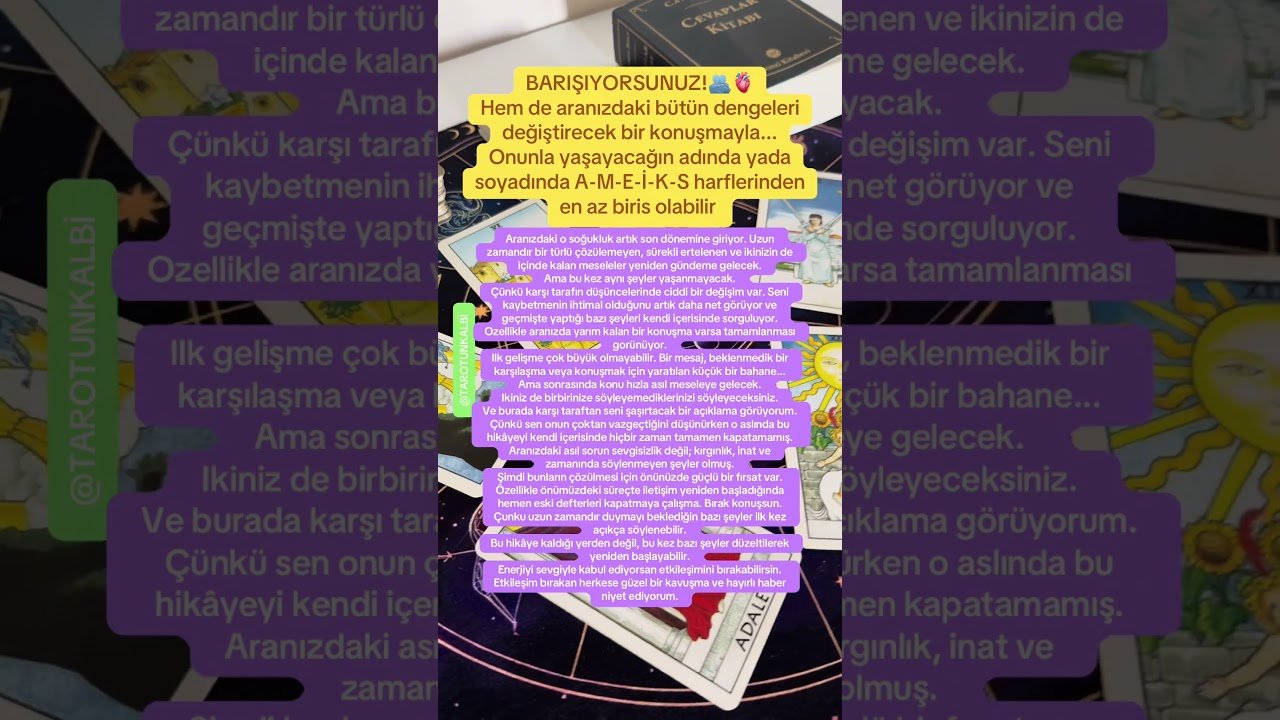 No momento, você está visualizando Barışıyorsunuz🫂🫀 #tarot #keşfetbeniöneçıkar #youtubeshorts #astroloji #keşfet #açılımbaşladı