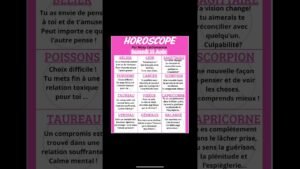 Leia mais sobre o artigo 🔮HOROSCOPE DU SAMEDI 15 AOÛT. #oracleamour #guidance #astrology #tarot #voyanceactualite