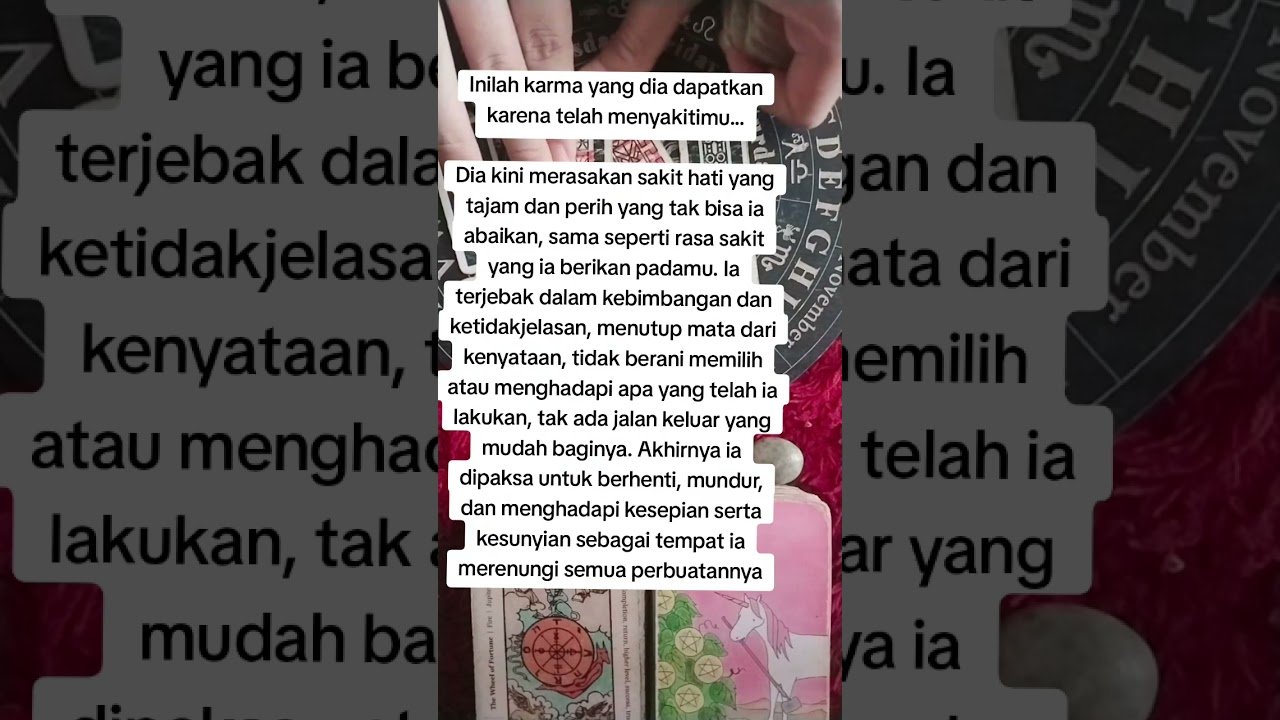 No momento, você está visualizando inilah karma yang dia dapat karena menyakiti mu #tarot #tarotreading #tarotcards #lintrik