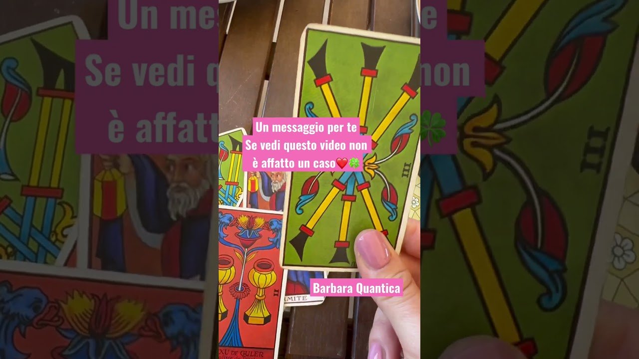 No momento, você está visualizando SE QUESTO VIDEO TI TROVA OGGI NON E’ UN CASO 🍀 #tarot #tarocchi #cartomante #shorts