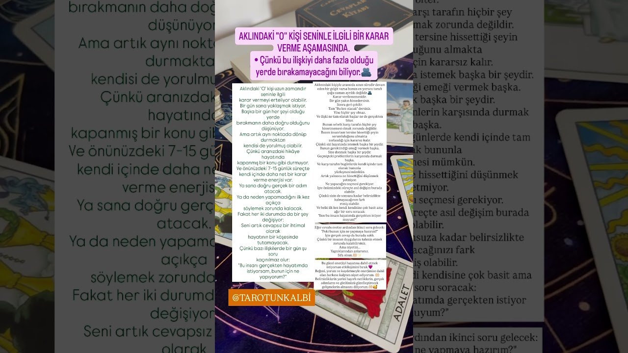 No momento, você está visualizando Seninle ilgili karar verme aşamasında🫂 #tarot #keşfetbeniöneçıkar #youtubeshorts #astroloji