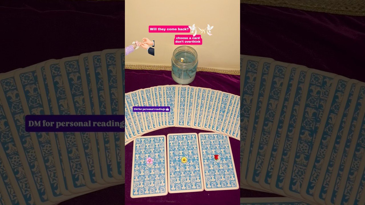 No momento, você está visualizando Will they come back? #tarot #tarotreading #nocontact #chooseacard #viral #fyp #shorts #universe