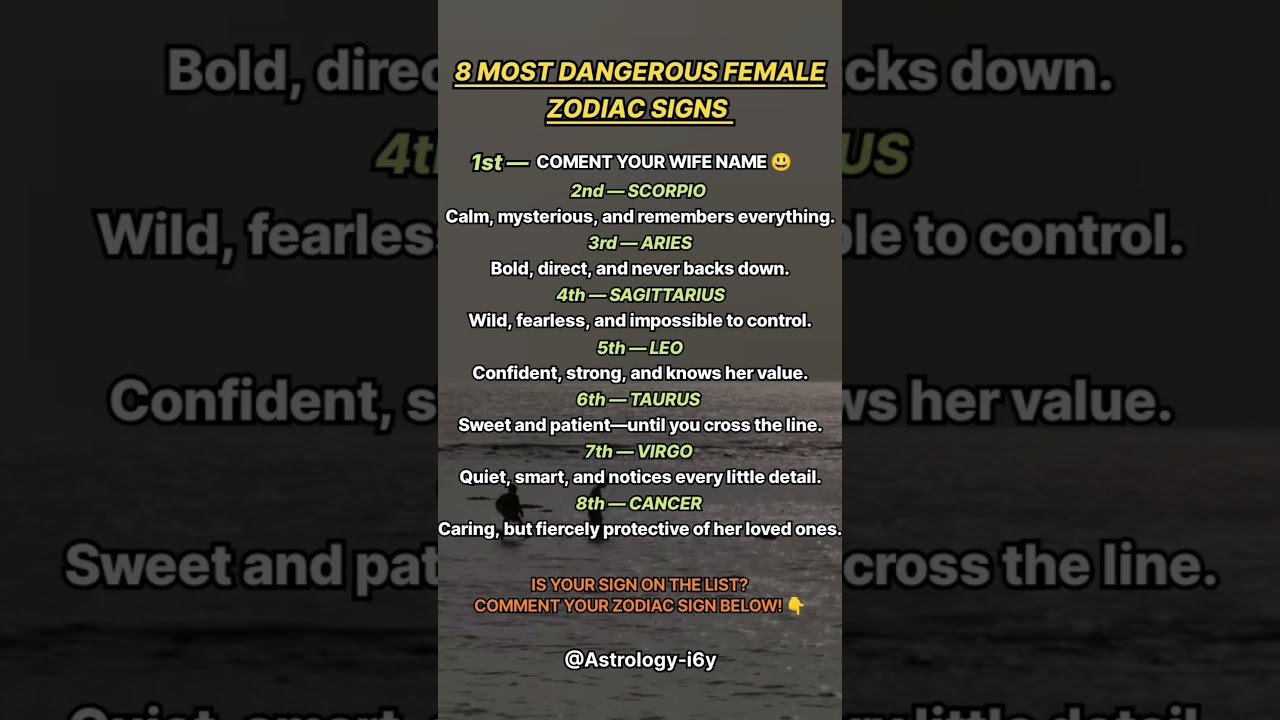 No momento, você está visualizando 8 MOST DANGEROUS FEMALE ZODIAC SIGNS #zodiac #zodiacsigns #astrology #horoscope #tarot
