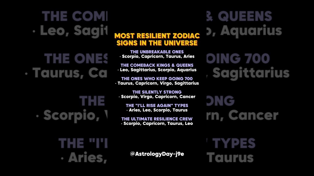 No momento, você está visualizando MOST RESILIENT ZODIAC SIGN IN THE UNIVERSE #zodiac #zodiacsigns #astrology #horoscope #tarot