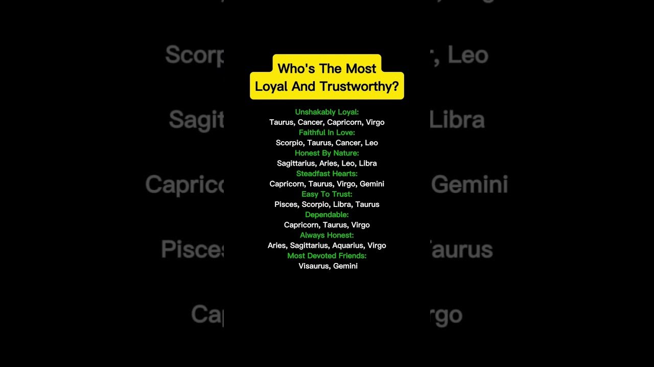 No momento, você está visualizando WHO’S THE MOST LOYAL AND TRUSTWORTHY? #zodiac  #zodiacsigns  #astrology  #horoscope  #tarot