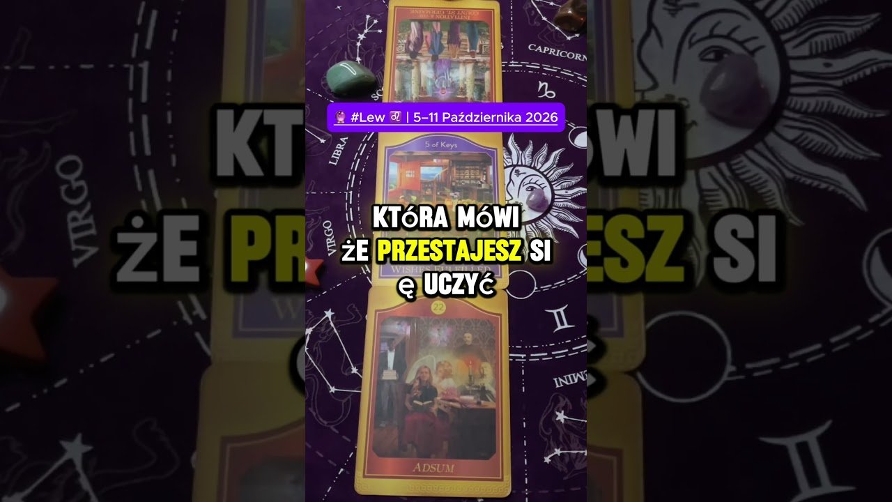 No momento, você está visualizando 🔮 #Lew ♌️ | 5–11 Października 2026 | TYGODNIOWY SHORT Tarot z Oobe Powieści