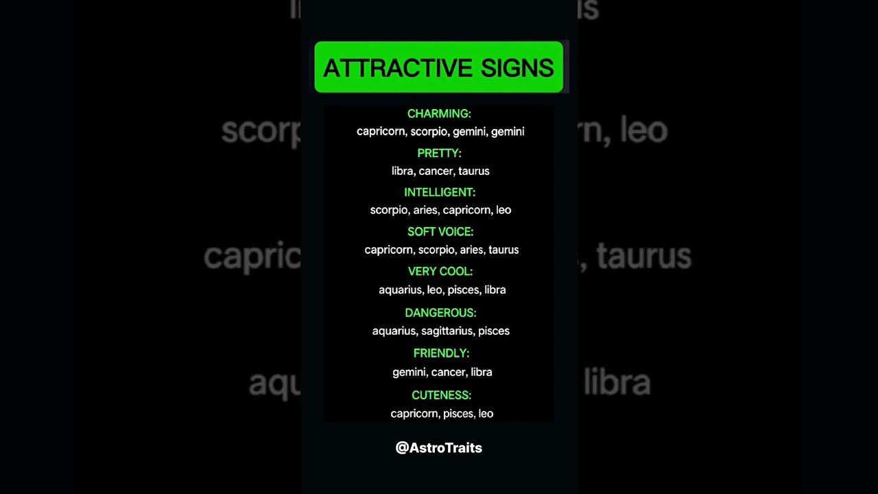No momento, você está visualizando Attractive zodiac signs: Pretty, Charming & Dangerous!  #zodiac #astrology #horoscope #tarot