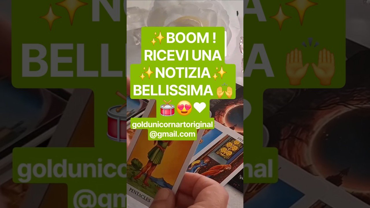 No momento, você está visualizando Boom! Una notizia bellissima da…? ❤️☺️#shorts #tarot #tarocchi #goldunicornart