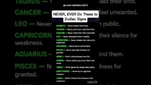 Leia mais sobre o artigo Never Ever Do These to Zodiac Signs | #zodiac #zodiacsigns #astrology #horoscope #tarot