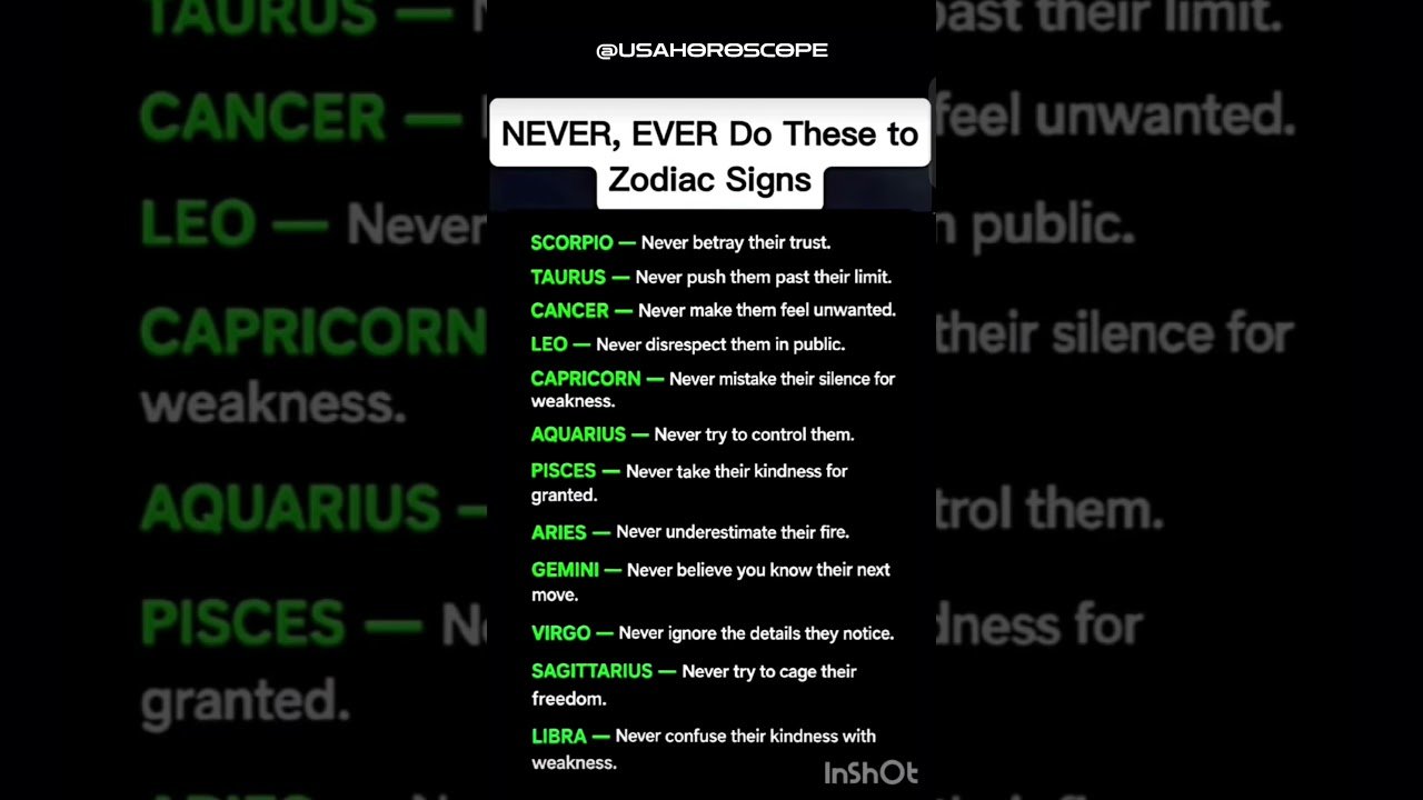 No momento, você está visualizando Never Ever Do These to Zodiac Signs | #zodiac #zodiacsigns #astrology #horoscope #tarot