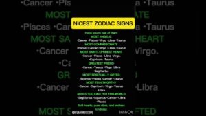 Leia mais sobre o artigo Nicest Zodiac Signs #zodiac #zodiacsigns #astrology #astrologysigns #horoscope #tarot