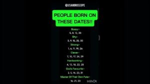 Leia mais sobre o artigo PEOPLE BORN ON THESE DATES!! #zodiac #zodiacsigns #astrology #horoscope #tarot