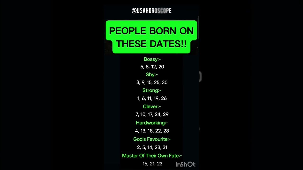 No momento, você está visualizando PEOPLE BORN ON THESE DATES!! #zodiac #zodiacsigns #astrology #horoscope #tarot