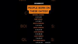 Leia mais sobre o artigo PEOPLE BORN ON THESE DATES!! #zodiac #zodiacsigns #astrology #horoscope #tarot