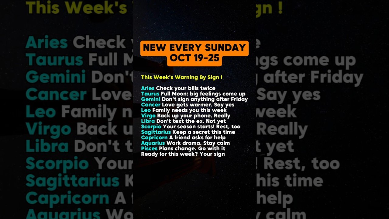 No momento, você está visualizando This Week’s Warning By Signs! #zodiac #zodiacsigns #astrology #horoscope #tarot