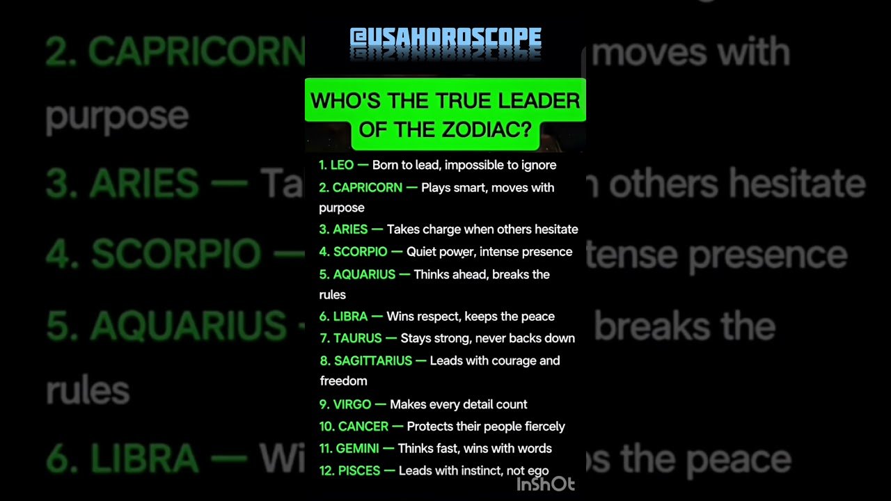No momento, você está visualizando Who’s the True Leader of the Zodiac? #zodiac #zodiacsigns #astrology #horoscope #tarot