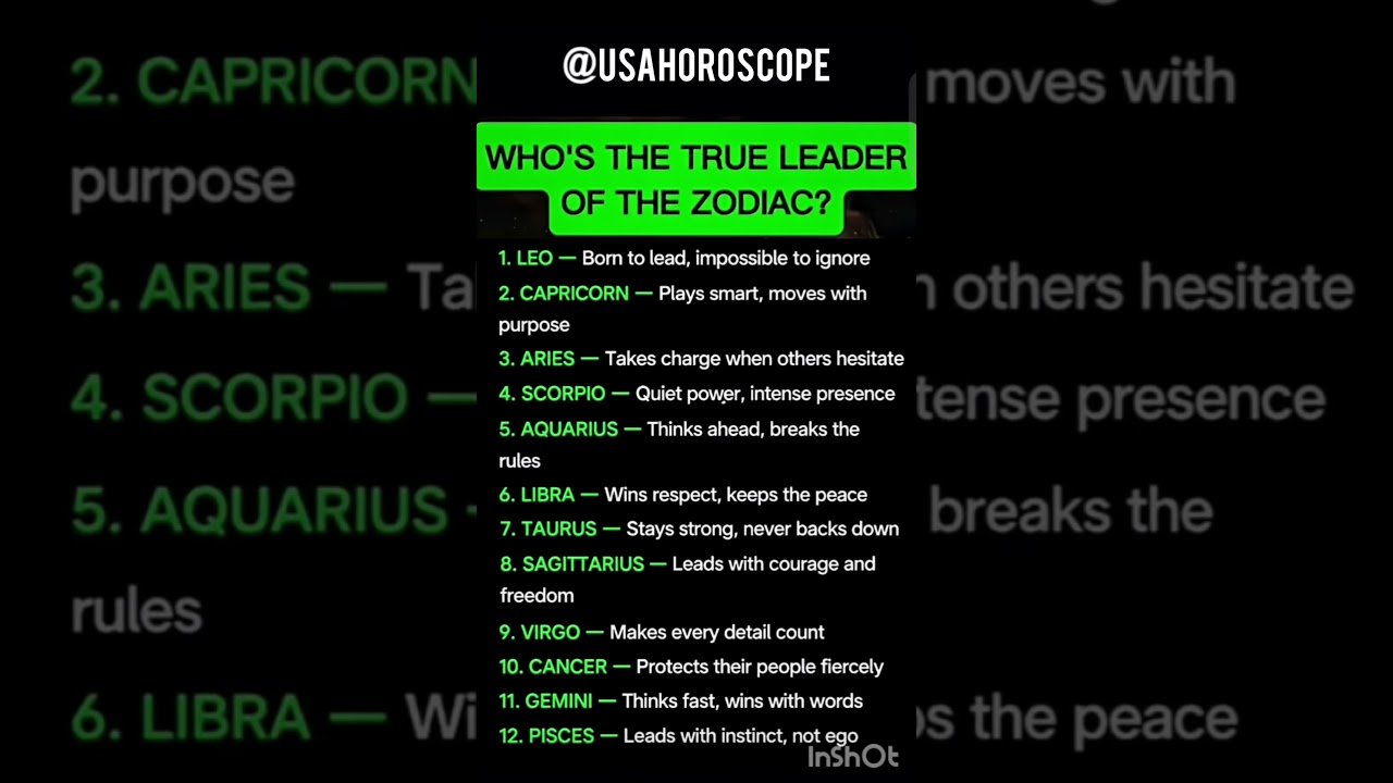 No momento, você está visualizando Who’s the True Leader of the Zodiac? #zodiac #zodiacsigns #astrology #horoscope #tarot