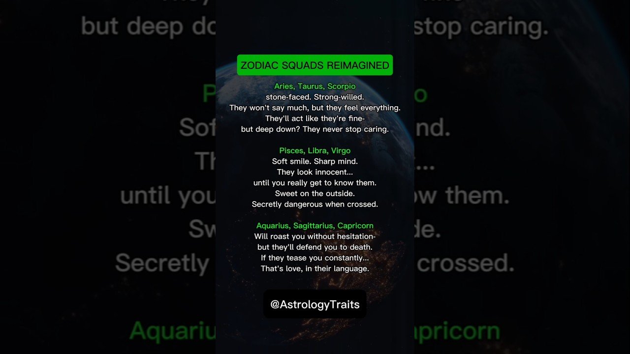 No momento, você está visualizando Zodiac Signs Squads Reimagined #zodiac #zodiacsigns #astrology #astrologysigns #horoscope #tarot